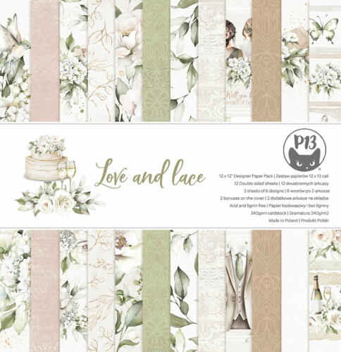 P13 PAPERS - Kit 30x30 Papiers Collection LOVE AND LACE 