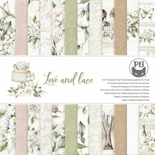 P13 PAPERS - Collection LOVE AND LACE  - Paper Pad 15x15