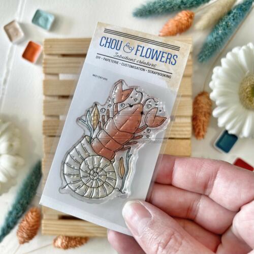Tampon CLEAR - MME HOMARD - Collection SOUVENIRS D'ETE - Chou Flowers