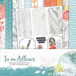 L'Encre et l'Image - ICI OU AILLEURS - Kit Papiers + Tags