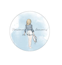 Badge Fantaisie - NOUVEAUX HORIZONS - Collection ENTRE TERRE ET MER - LORELAI DESIGN