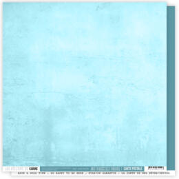 Les Ateliers de Karine - BACK TO BASICS - Bleu Turquoise ( Carte Postale )