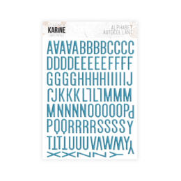 Stickers Alphabet - CARTE POSTALE - TURQUOISE - Ateliers de Karine