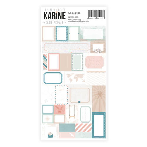 Les Ateliers de Karine - CARTE POSTALE Stickers 9.7x17