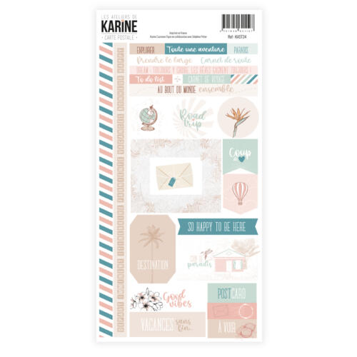Les Ateliers de Karine - CARTE POSTALE Stickers 15x30
