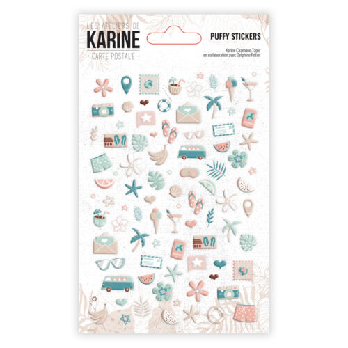 Les Ateliers de Karine - CARTE POSTALE Stickers PUFFY