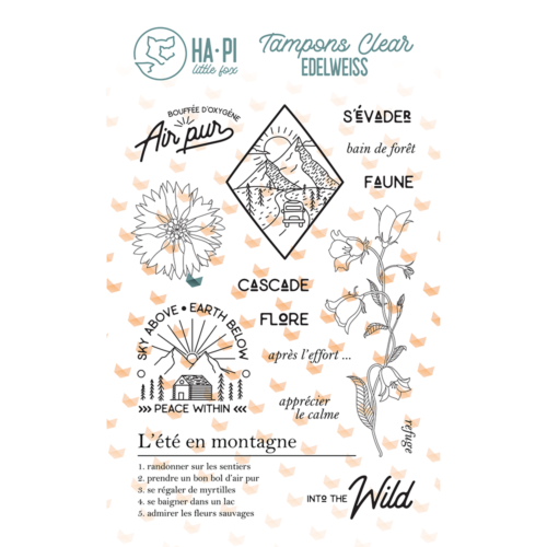 Tampon Clear - EN MONTAGNE  - Collection Edelweiss - Ha.Pi Little Fox
