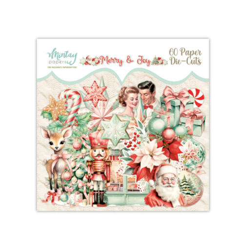 Mintay Papers - Die Cut  MERRY AND JOY (60 pièces)