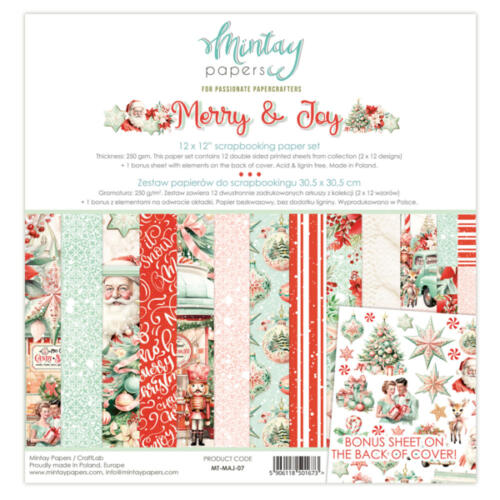 Mintay Papers - KIT PAPIERS Collection MERRY AND JOY ( thème noël )