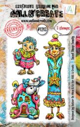 Tampon Clear Aall And Create - N°1213 SWEET SHEEP FAMILY