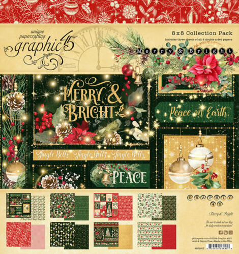 Graphic 45 - MERRY & BRIGHT - Collection Pack 8x8