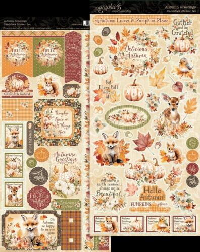 STICKERS SET - Stickers AUTUMN GREETINGS - Collection Graphic 45