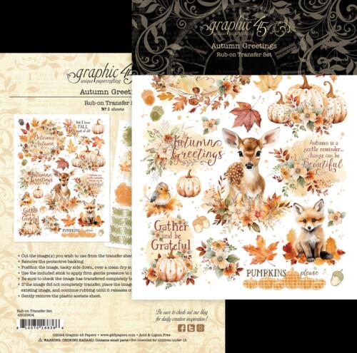 RUBONS - Tranfert AUTUMN GREETINGS - Collection Graphic 45