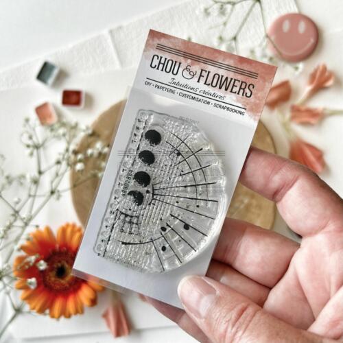 Tampon CLEAR - FOND GRUNGE - Collection PEACE AND LOVE - Chou Flowers