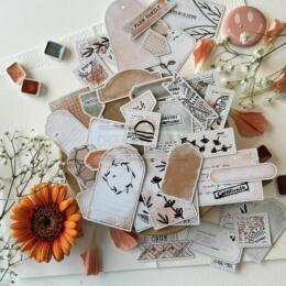 Chou And Flowers - DIE CUTS TERRACOTTA - Peace And Love