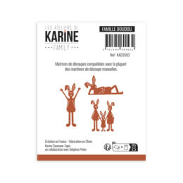 Dies Découpe Les Ateliers de Karine - Matrice de découpe FAMILLE DOUDOU - Collection FAMILY