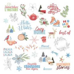 Les Ateliers de Karine - POESIE HIVERNALE -  Die Cut Calques Petites Vignettes