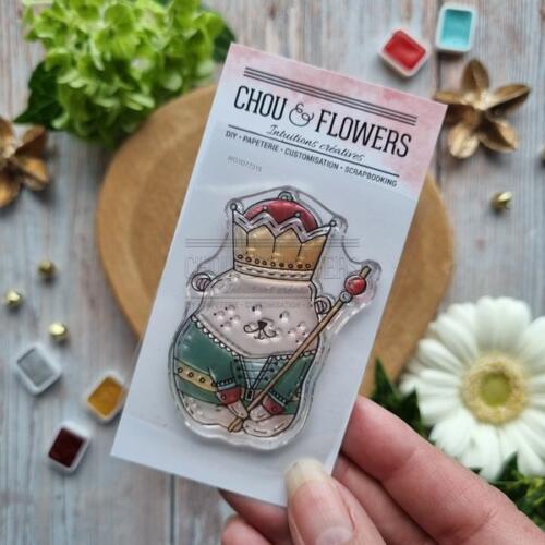 Tampon CLEAR - DOUDOU NUTCRACKER - Collection IT'S ALWAYS TEA TIME - Chou Flowers