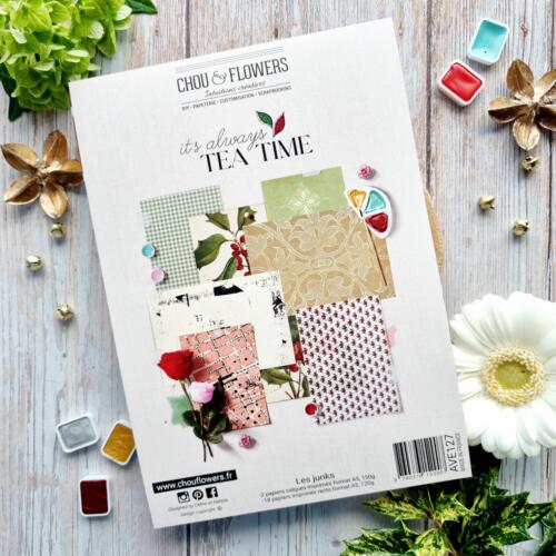 Chou And Flowers - Papiers IT'S ALWAYS TEA TIME A5 - Les Junks