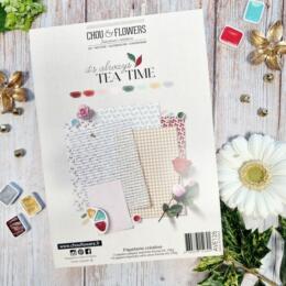 Chou And Flowers - Papiers IT'S ALWAYS TEA TIME A5 - Papeterie Créative