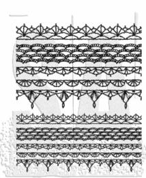 Tampon STAMPERS ANONYMOUS - CROCHET  TRIMS - Tim Holtz