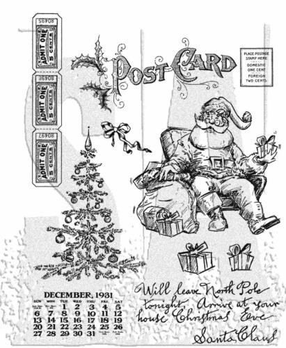 Tampon STAMPERS ANONYMOUS - SANTA VISIT - Tim Holtz