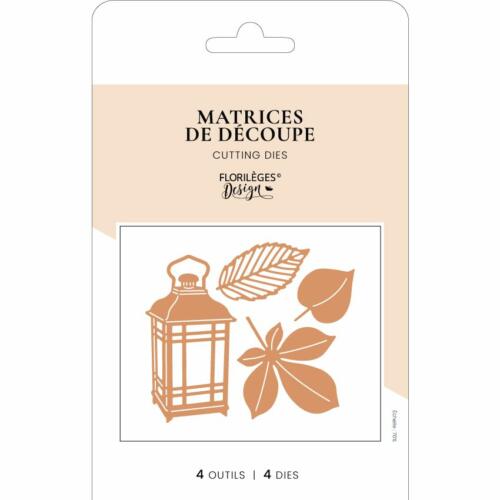 Dies Découpe Florilèges Design - Matrice découpe LANTERNE AUX FEUILLES - Collection CARNET D'AUTOMNE