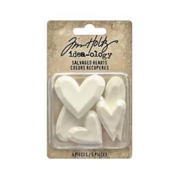 Embellissement 3D - SALVAGED HEARTS - COEURS RESINE - TIM HOLTZ