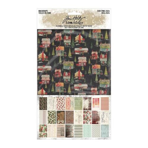 PAPIERS VINTAGES - Backdrops CHRISTMAS NOEL 15x25cm - TIM HOLTZ