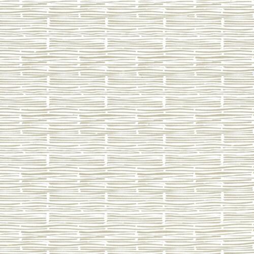 Papier Fantaisie 100% Coton - PICNIC Beige/Blanc