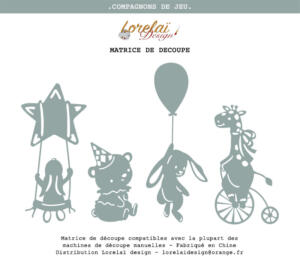 Dies Matrice de découpe - COMPAGNONS DE JEU - Collection INSOUCIANCE - Lorelai Design