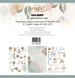 Lorelai Design - Assortiment PAPIERS CALQUE A4 de la collection INSOUCIANCE