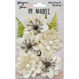 Fleurs en Papier -  Shimmer Jardin Secret IVORY 49 Market