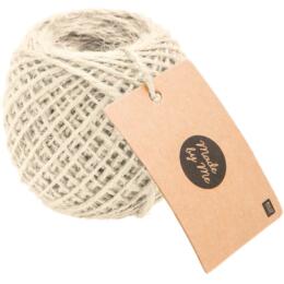 Ficelle en Jute - Couleur CREME diam 2mm (50 mètres)