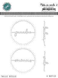 Dies DécoupeMes P'Tits Ciseaux - Matrice découpe MOTS EN CERCLE 2