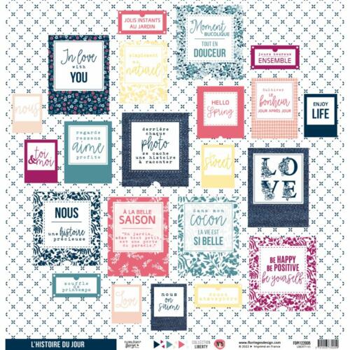 Lot de 16 cartes étape bébé 'Florilèges Design - A petits pas' Rose Saumon  - La Fourmi creative
